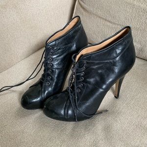 Nine West Lace Up Black Booties